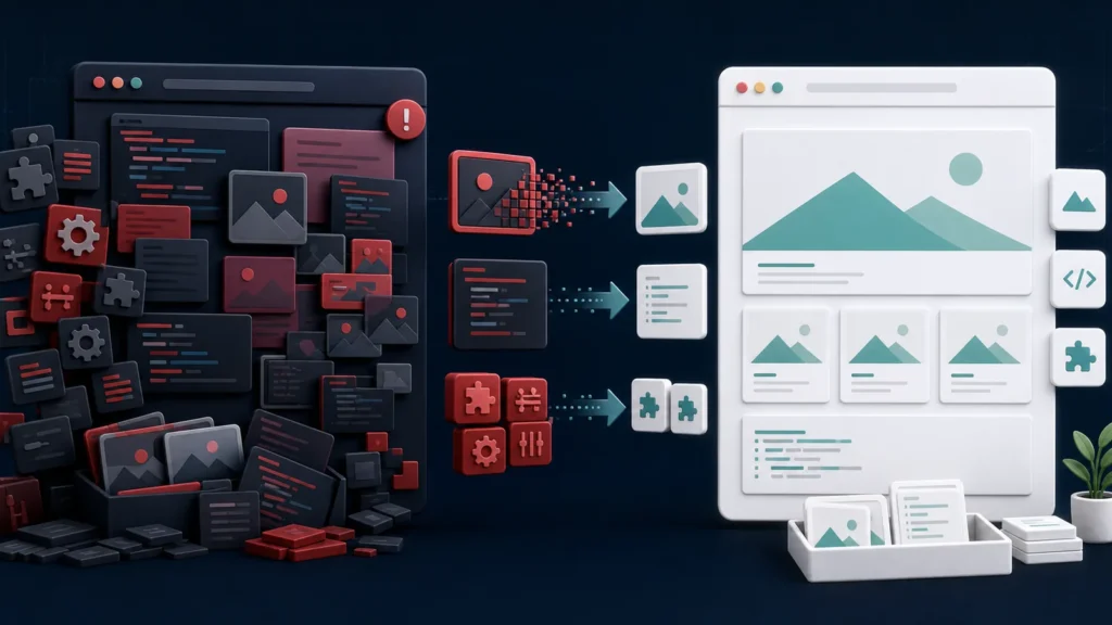 Nettoyage et optimisation de la structure technique d’un site