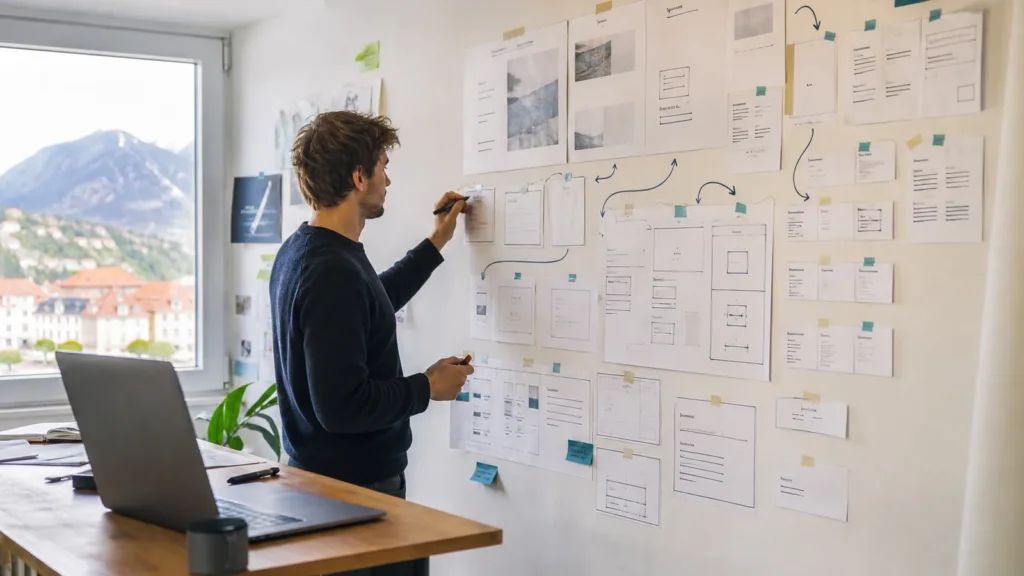 Organisation des pages et du parcours d’un futur site WordPress