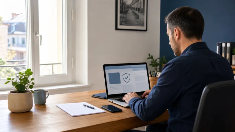 Consultant vérifiant la sécurité d’un agent IA dans une petite entreprise