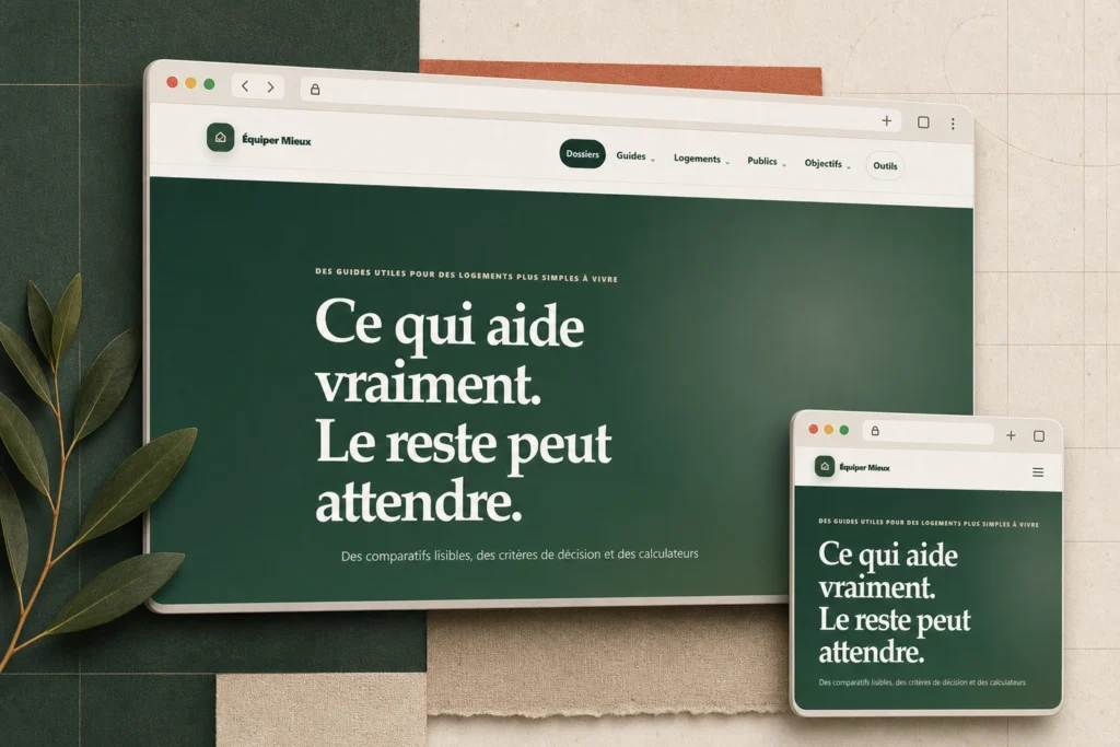Présentation responsive du média WordPress Équiper Mieux