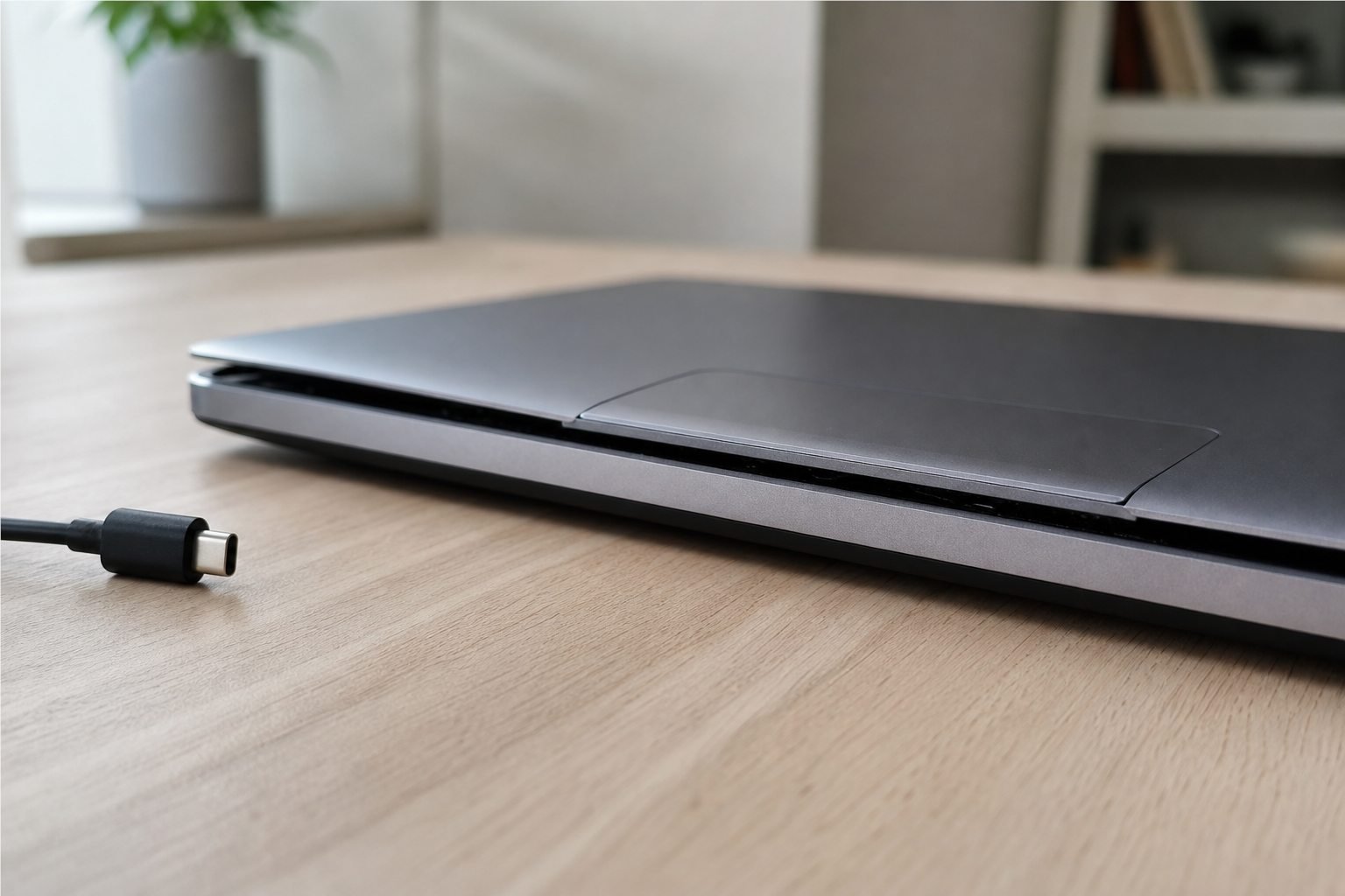 Pavé tactile soulevé et coque écartée par une batterie de PC portable gonflée