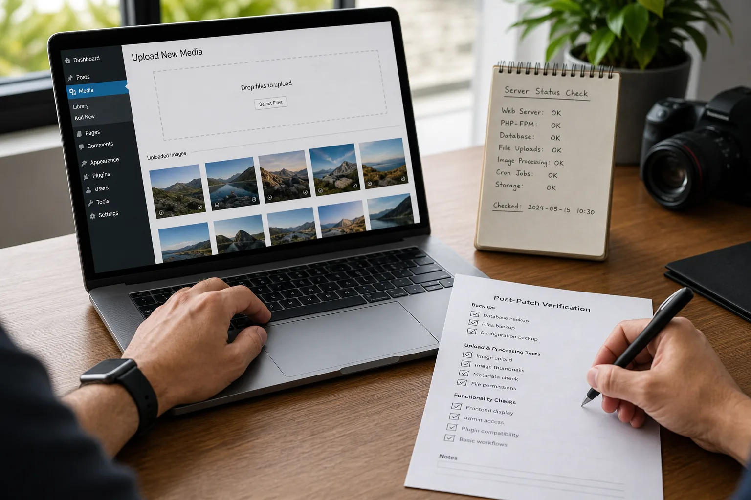Vérification des téléversements d’images après le correctif WordPress 7.0.4