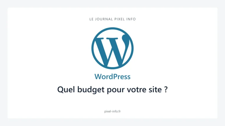 Logo WordPress — Quel budget pour votre site ?