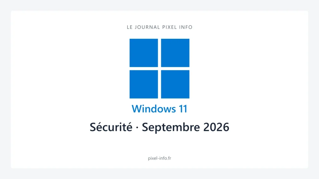 Logo Windows 11 — Sécurité · Septembre 2026