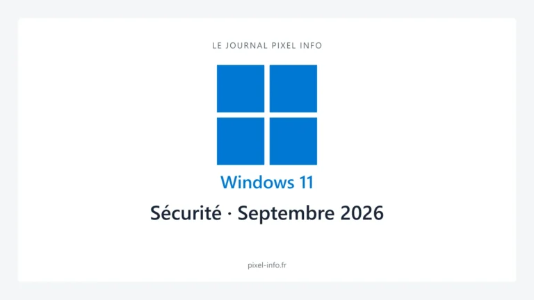 Logo Windows 11 — Sécurité · Septembre 2026
