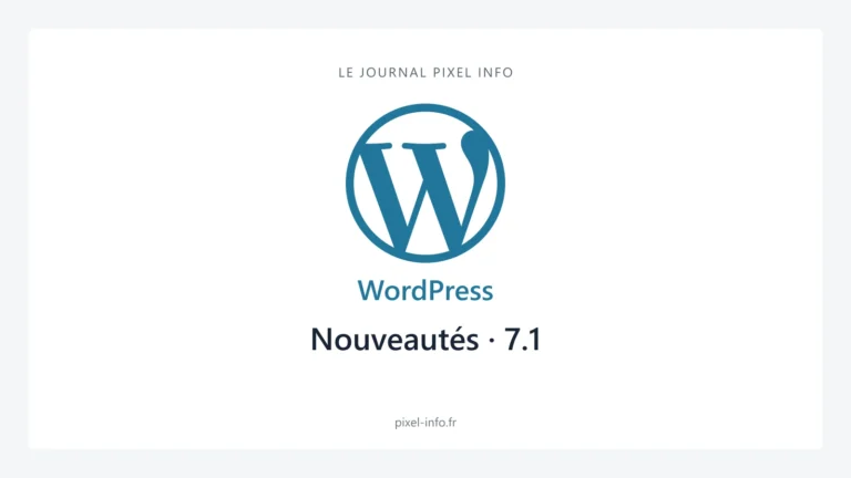 Logo WordPress — Nouveautés · 7.1