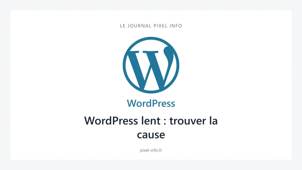 Logo WordPress — WordPress lent : trouver la cause