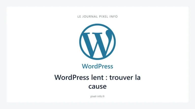 Logo WordPress — WordPress lent : trouver la cause