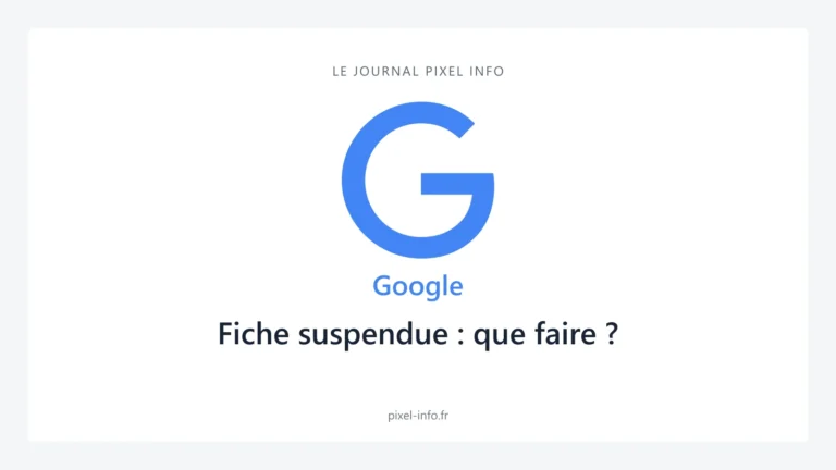 Logo Google — Fiche suspendue : que faire ?