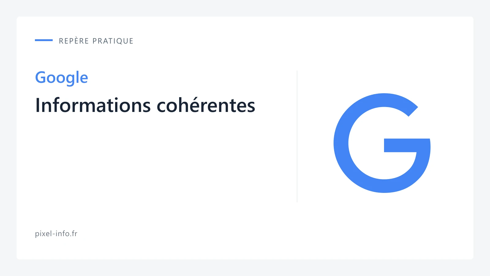 Logo Google — Informations cohérentes