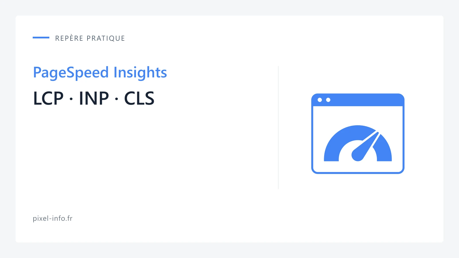 Logo PageSpeed Insights — LCP · INP · CLS