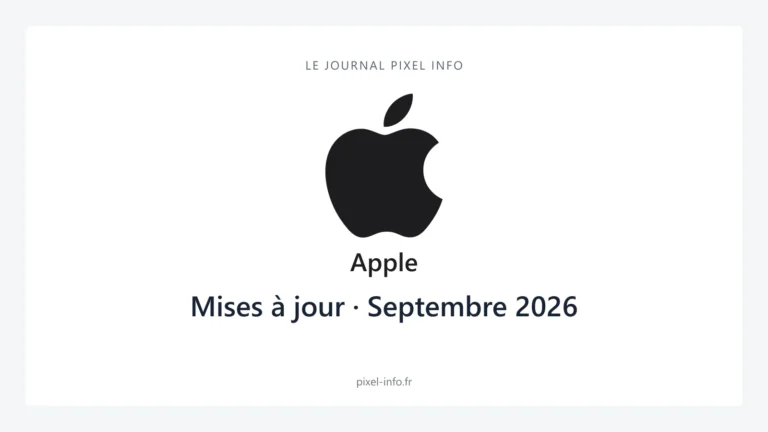 Logo Apple — Mises à jour · Septembre 2026