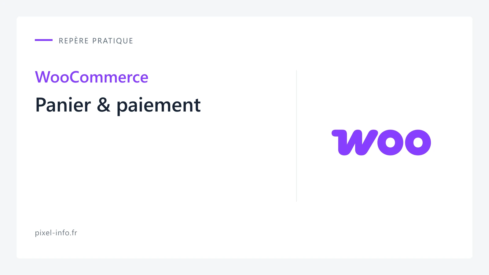 Logo WooCommerce — Panier & paiement